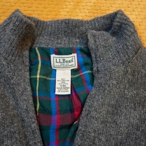 Vintage L.L Bean Wool Jacket Plaid Lined,90s Heritage Outerwear , M